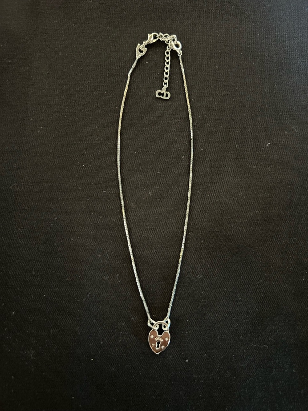 Dior Heart Lock Pendant Necklace